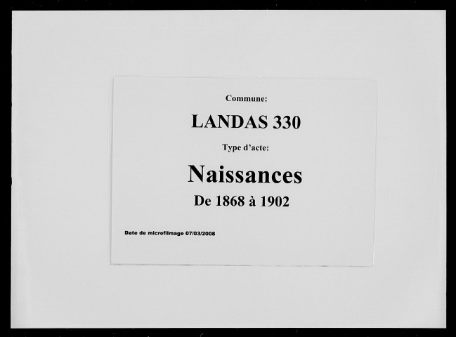 LANDAS / N [1868-1902]