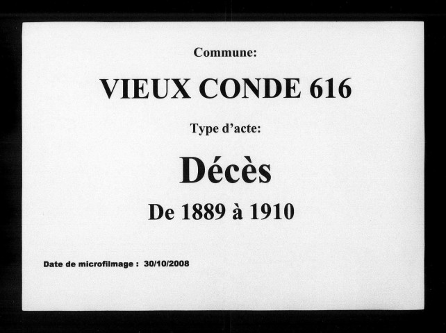 VIEUX-CONDE / D, Ta [1889-1910]