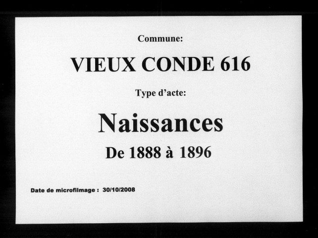 VIEUX-CONDE / N, Ta [1888-1896]