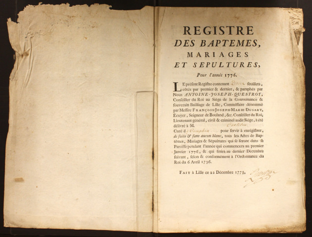 CAMPHIN-EN-CAREMBAULT / BMS [1776-1785]