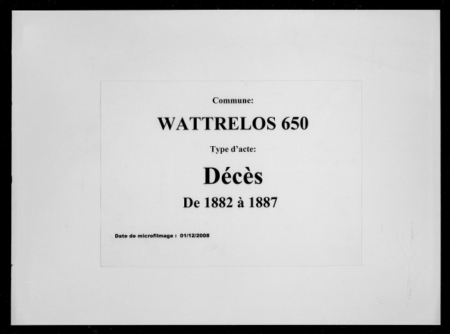 WATTRELOS / D [1882-1887]