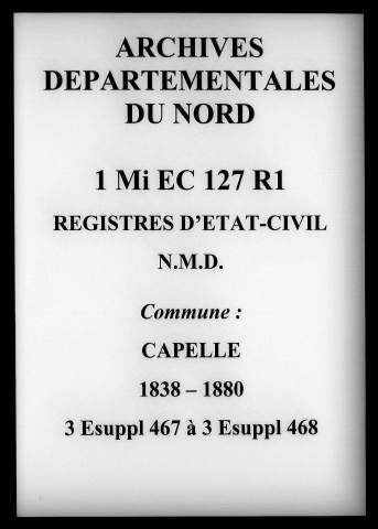 CAPELLE (SUR-ECAILLON) / NMD, Ta [1838-1880]