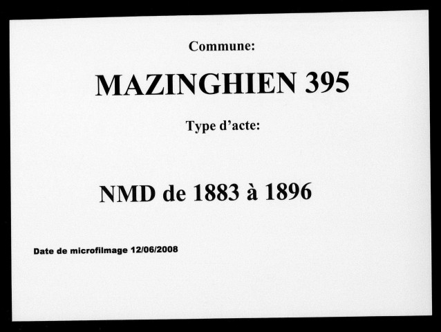 MAZINGHIEN / NMD [1883-1896]