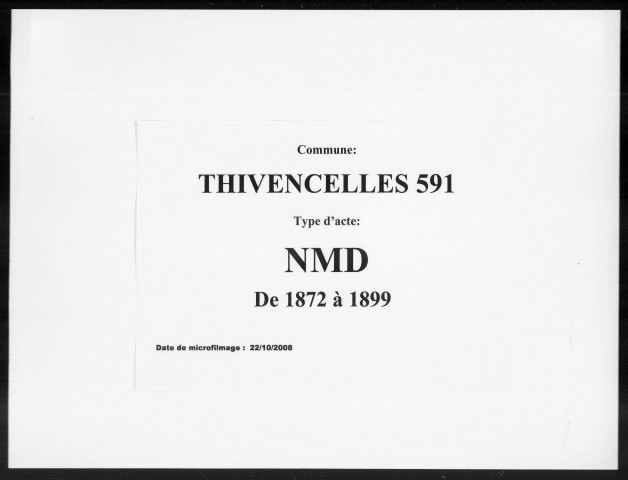 THIVENCELLE / NMD, Ta [1872-1899]