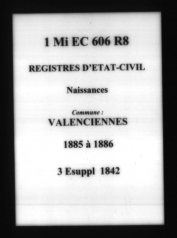 VALENCIENNES / N, Ta [1885-1886]