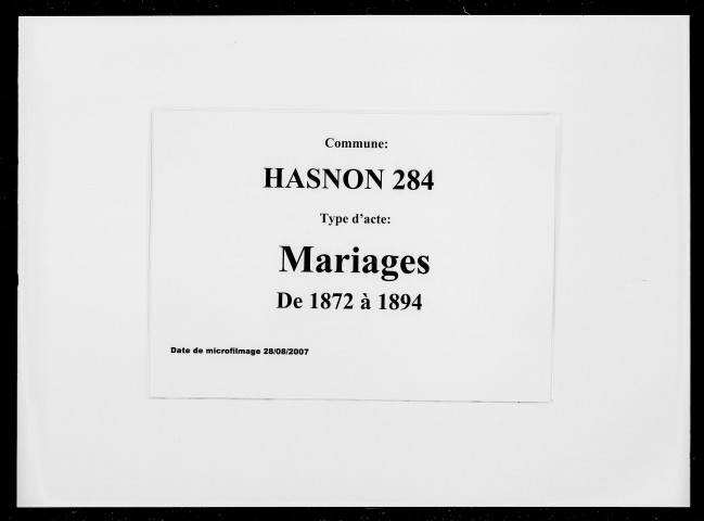 HASNON / M [1872-1894]