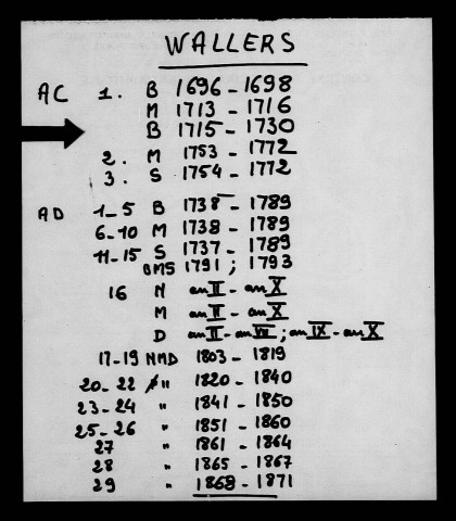 WALLERS / B [1696-1698]