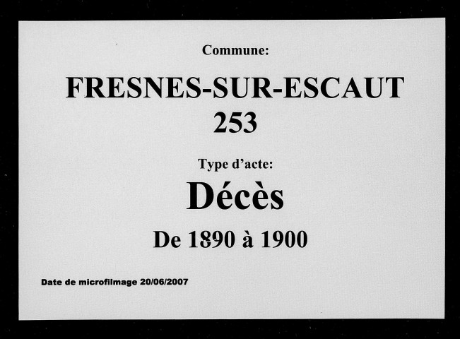 FRESNES-SUR-ESCAUT / D [1890-1900]