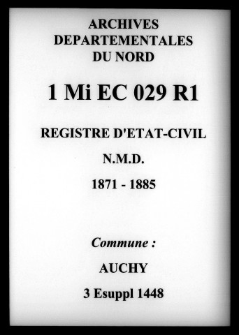 AUCHY-LEZ-ORCHIES / NMD, Ta [1871-1885]