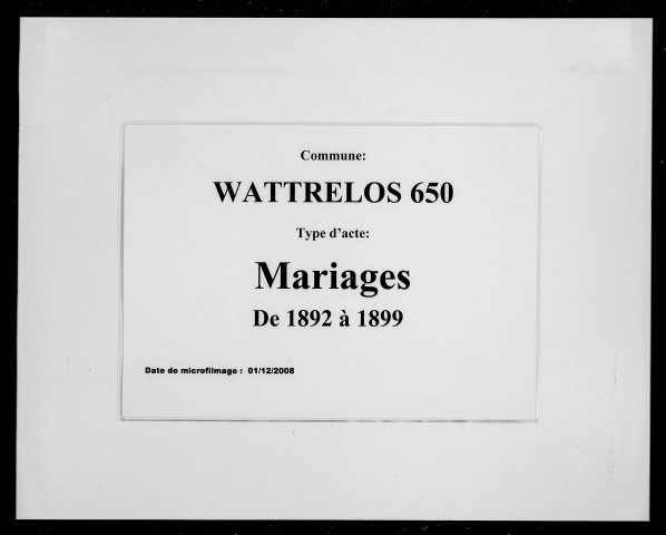 WATTRELOS / M [1892-1899]