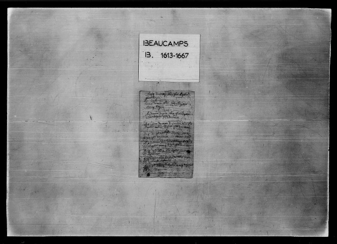 BEAUCAMPS-LIGNY (BEAUCAMPS) / BM [1613-1693]