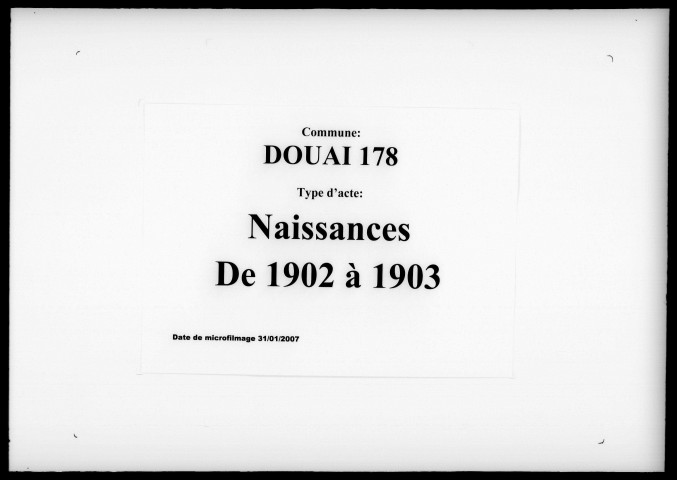 DOUAI / N [1902-1903]