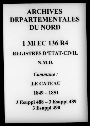 LE CATEAU-CAMBRESIS / NMD, Ta [1849-1851]