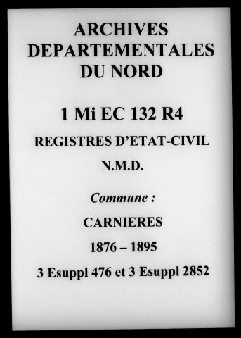 CARNIERES / NMD, Ta [1876-1895]