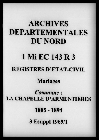 LA CHAPELLE-D'ARMENTIERES / M (1885-1894), D (1880-1885), Ta [1880-1894]