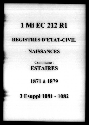 ESTAIRES / N [1871-1879]