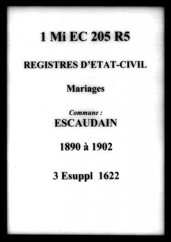 ESCAUDAIN / M [1890-1902]