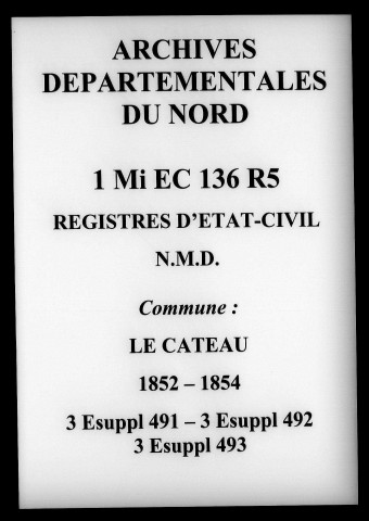 LE CATEAU-CAMBRESIS / NMD, Ta [1852-1854]