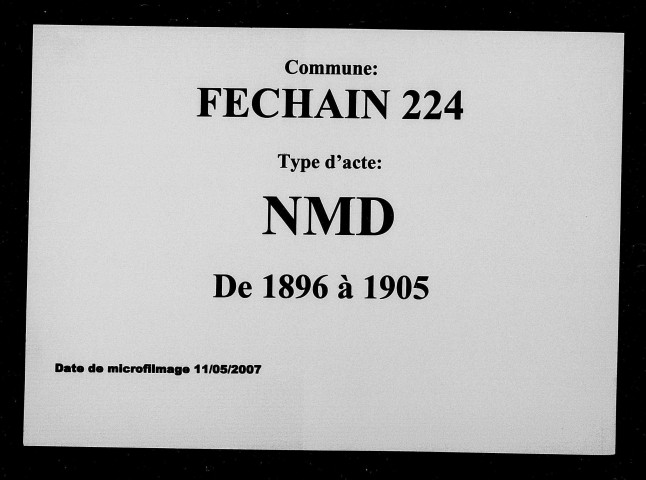 FECHAIN / NMD [1896-1905]