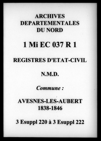 AVESNES-LES-AUBERT / NMD, Ta [1838-1846]