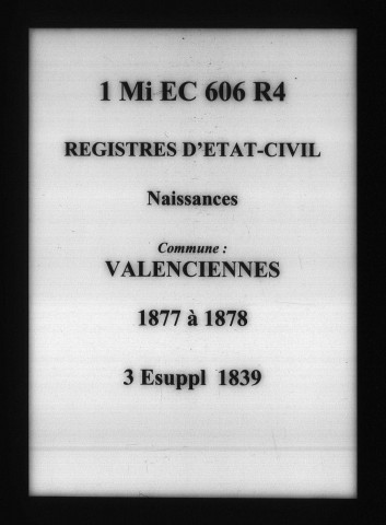 VALENCIENNES / N, Ta [1877-1878]