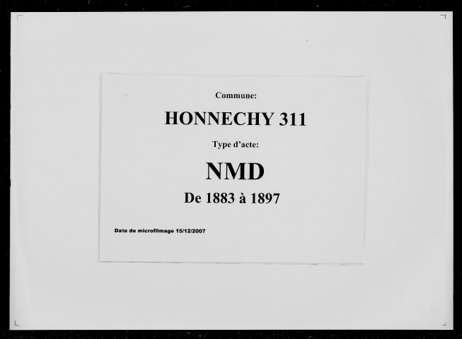 HONNECHY / NMD [1883-1897]