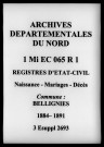 BELLIGNIES / NMD [1884-1891]