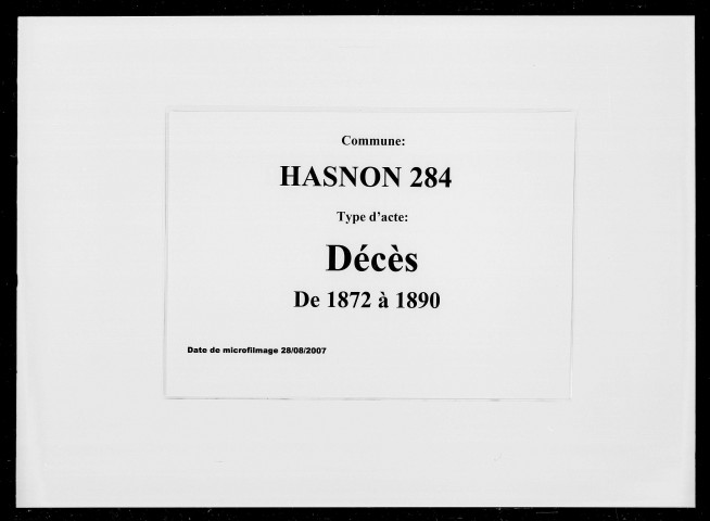 HASNON / D [1872-1890]