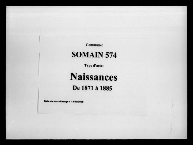 SOMAIN / N [1871-1885]