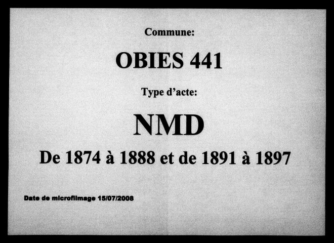 OBIES / NMD (1874-1888, 1891-1897) [1874-1897]