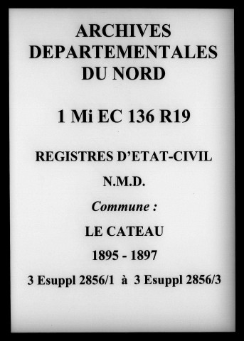LE CATEAU-CAMBRESIS / NMD, Ta [1895-1897]