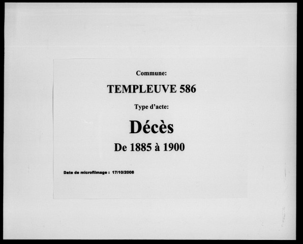 TEMPLEUVE / D, Ta [1885-1900]