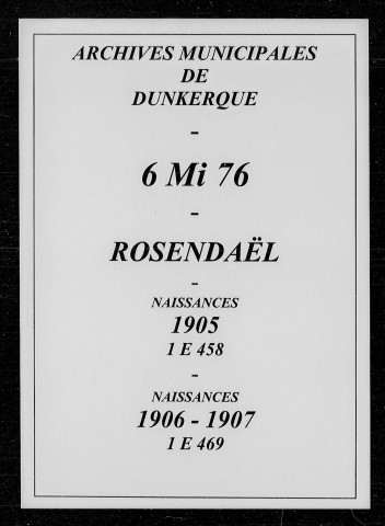ROSENDAEL / N [1905 - 1907]