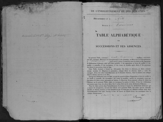VALENCIENNES (Canton) / 3Q - 554 / 23 [1850 - 1851]
