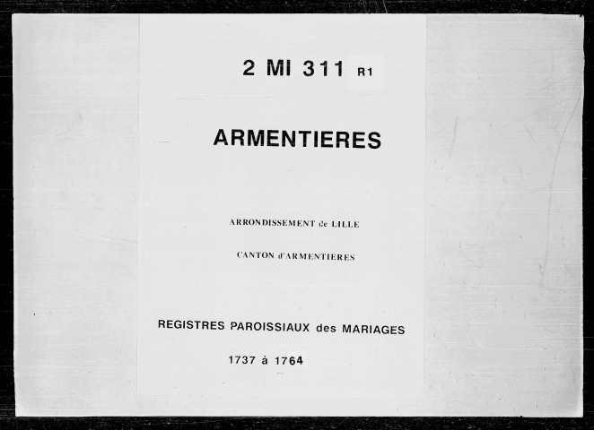 ARMENTIERES / M [1737-1764]