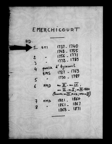 EMERCHICOURT / BMS [1737-1789]