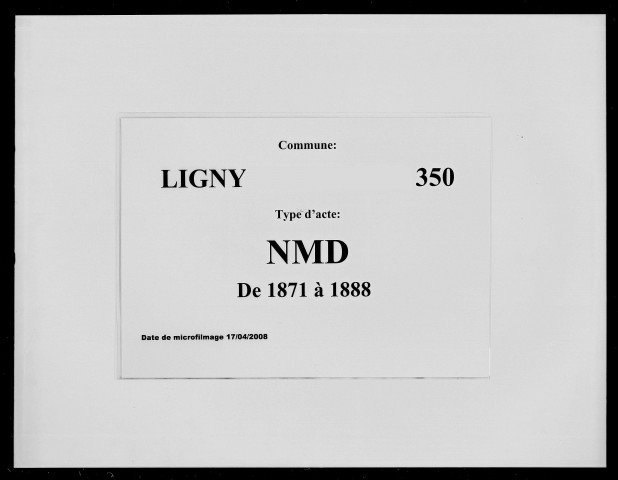 LIGNY (canton de Haubourdin) / NMD [1871-1888]