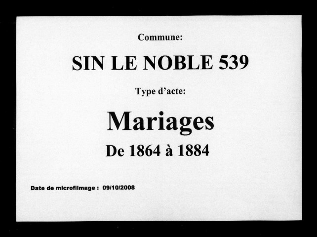 SIN-LE-NOBLE / M [1864-1884]