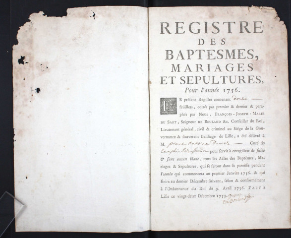 CAMPHIN-EN-CAREMBAULT / BMS [1756 - 1764]