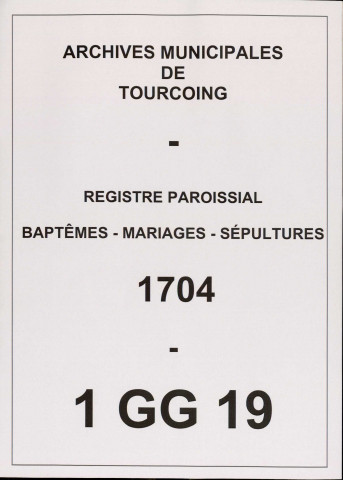 TOURCOING / B [1704 - 1704]