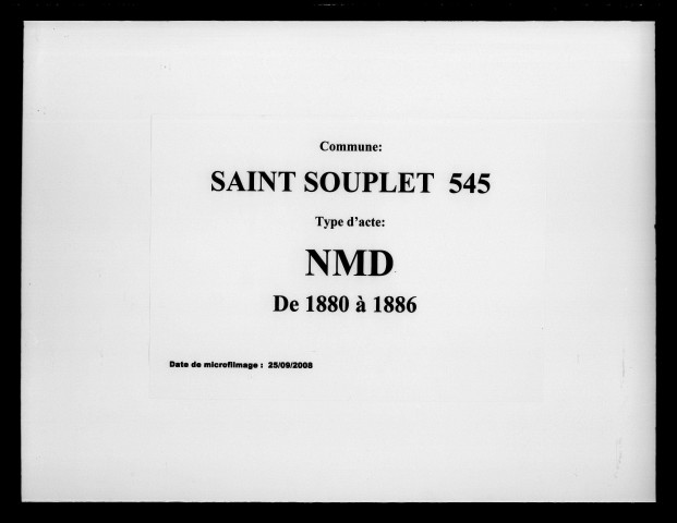 SAINT-SOUPLET / NMD [1880-1886]