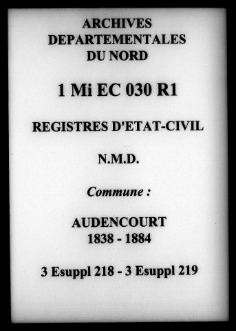 AUDENCOURT / NMD, Ta [1838-1884]