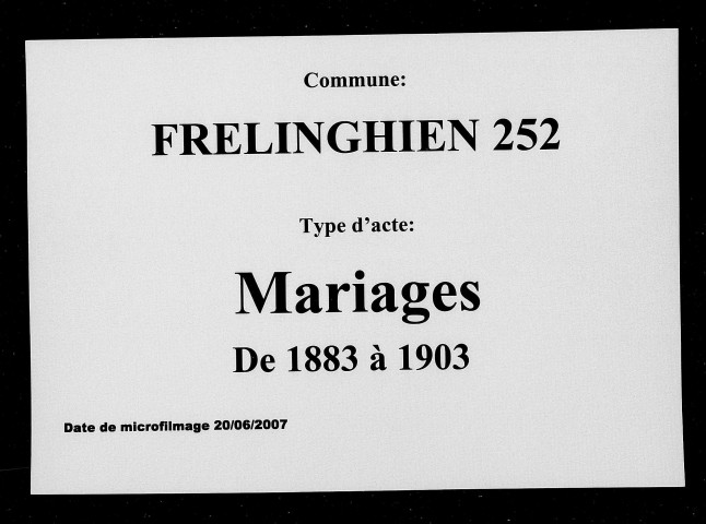 FRELINGHIEN / M [1883-1903]