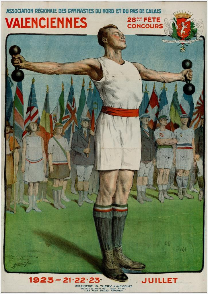 Association régionale des gymnastes du Nord et du Pas-de-Calais, 28e fête concours de gymnastique, Valenciennes, juillet 1923