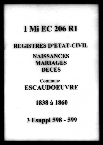 ESCAUDOEUVRES / NMD [1838-1860]
