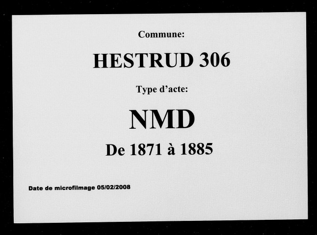 HESTRUD / NMD [1871-1885]
