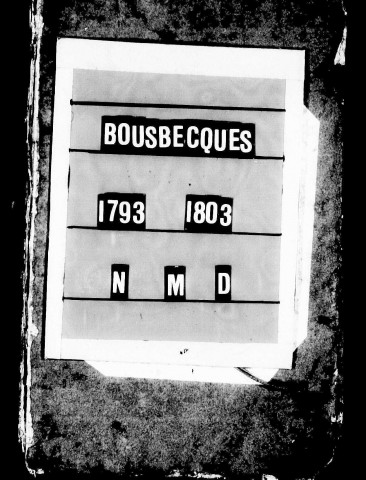 BOUSBECQUE / NMD [1793-1803]