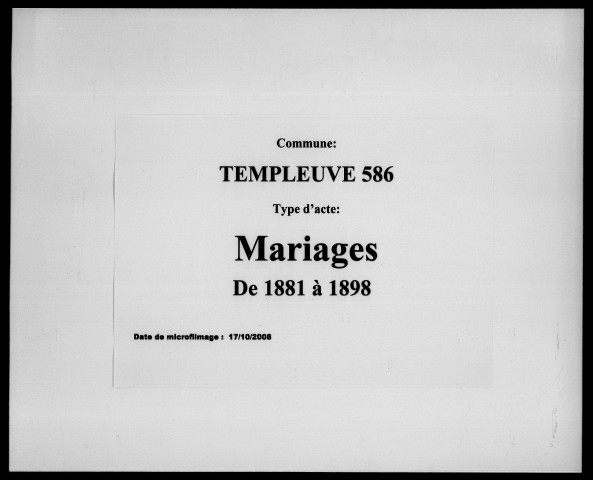 TEMPLEUVE / M, Ta [1881-1898]