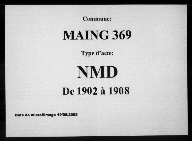 MAING / NMD [1902-1908]