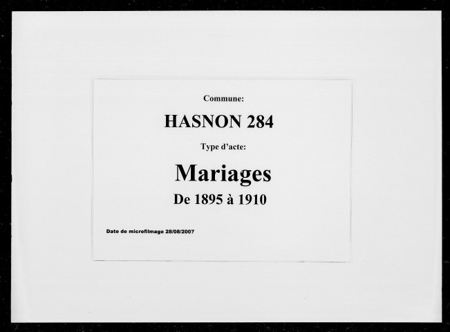 HASNON / M [1895-1910]